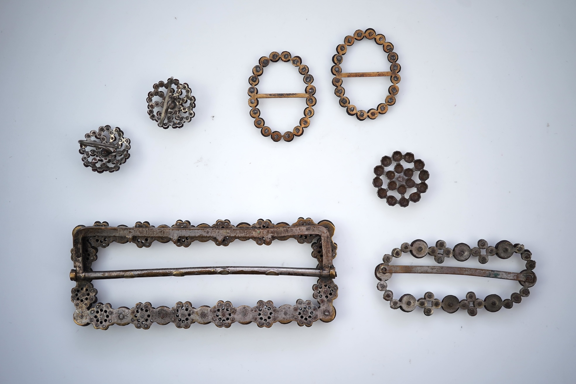 A group of cut steel jewels, 19th century